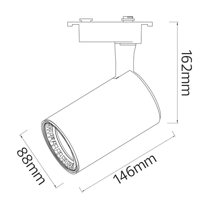 Світлодіодний світильник трековий LYON-24 24W білий — фото 2 з 2