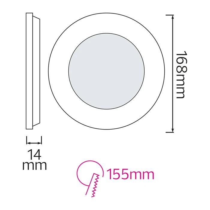 Світлодіодний світильник врізний Slim-12 12W 6400K — фото 2 з 3