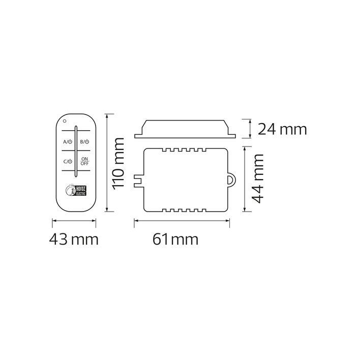 Пульт для люстр однолінійний CONTROLLER-1 max 300W — фото 2 з 2