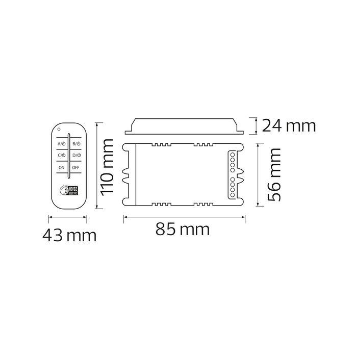 Пульт для люстр трьохлінійний CONTROLLER-3 max 300W — фото 2 з 2