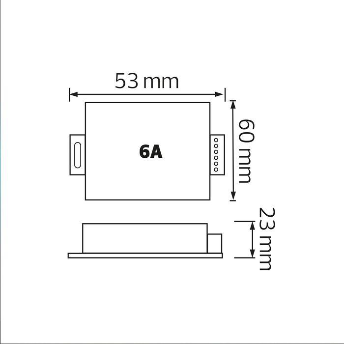 Контролер RGB для стрічки LED 216-432W 12V-24V IP20 6A — фото 2 з 2