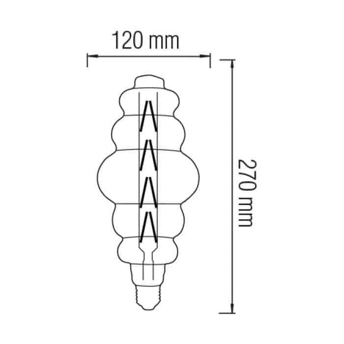 Cвітлодіодна лампа Filament ORIGAMI 8W Е27 Титан — фото 2 з 2