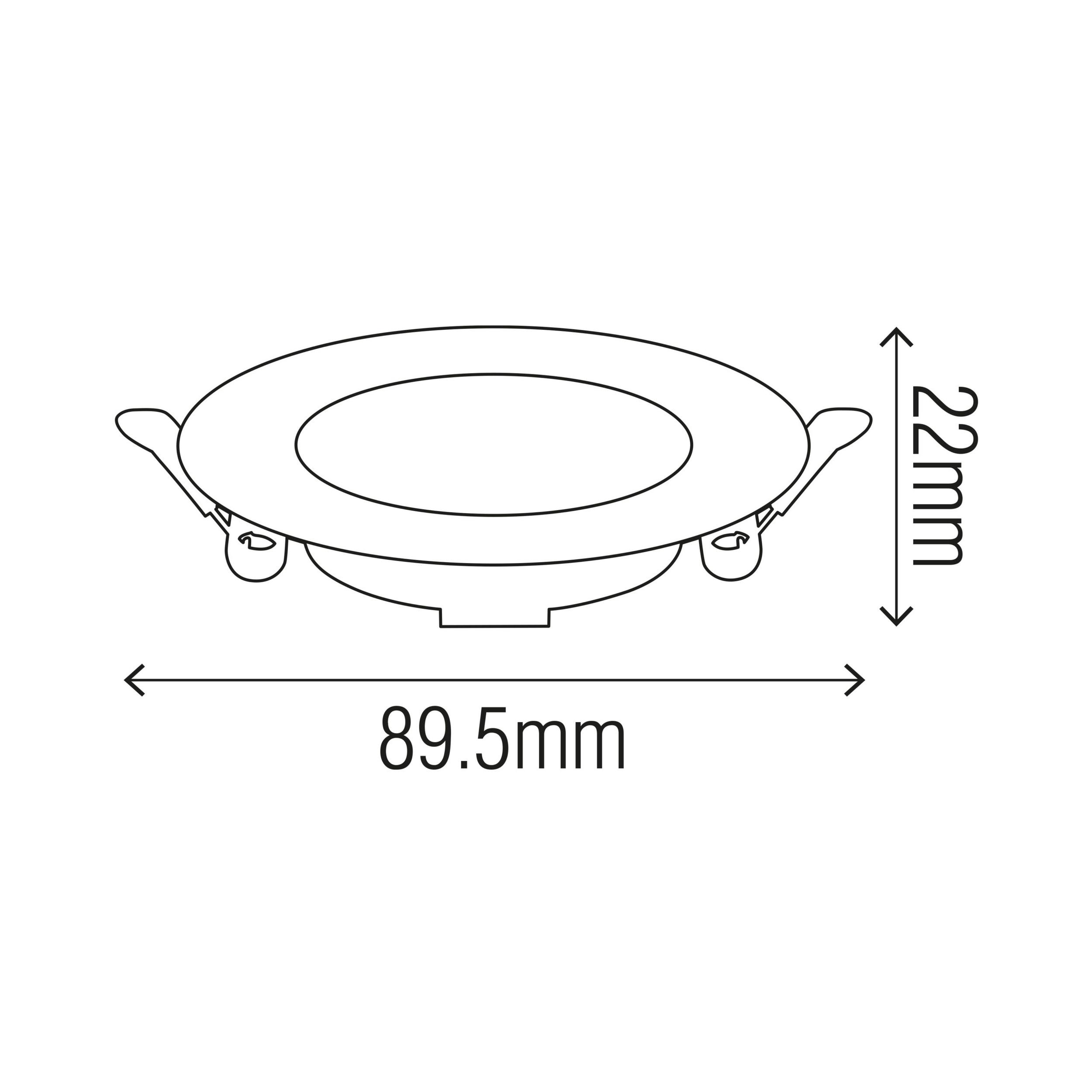 Світлодіодний світильник вбудований LED AURA-3 3W 4200K білий — фото 2 з 2