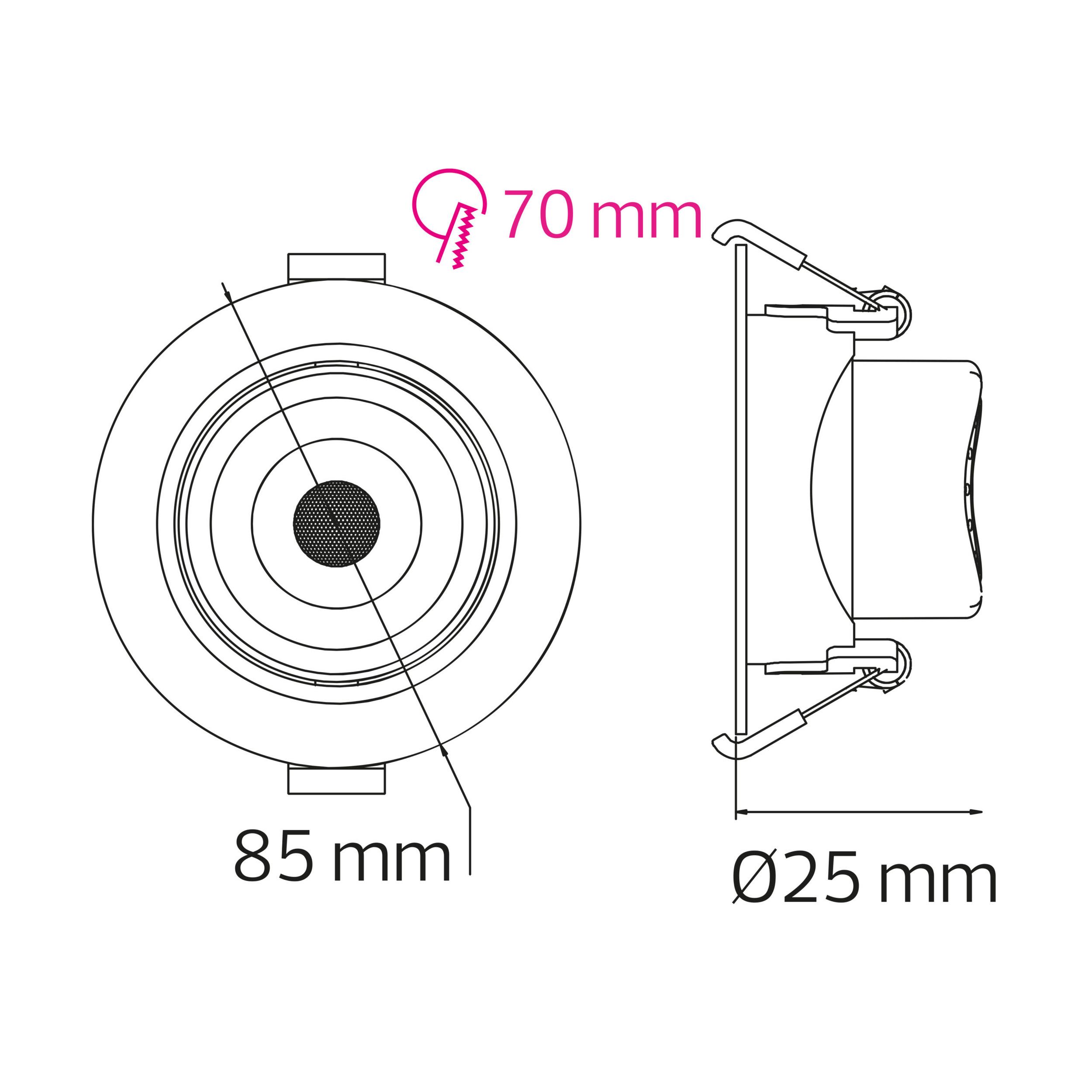 Світлодіодний світильник NORA PRO-5 5W 3000K-4500K-6000K — фото 4 з 4