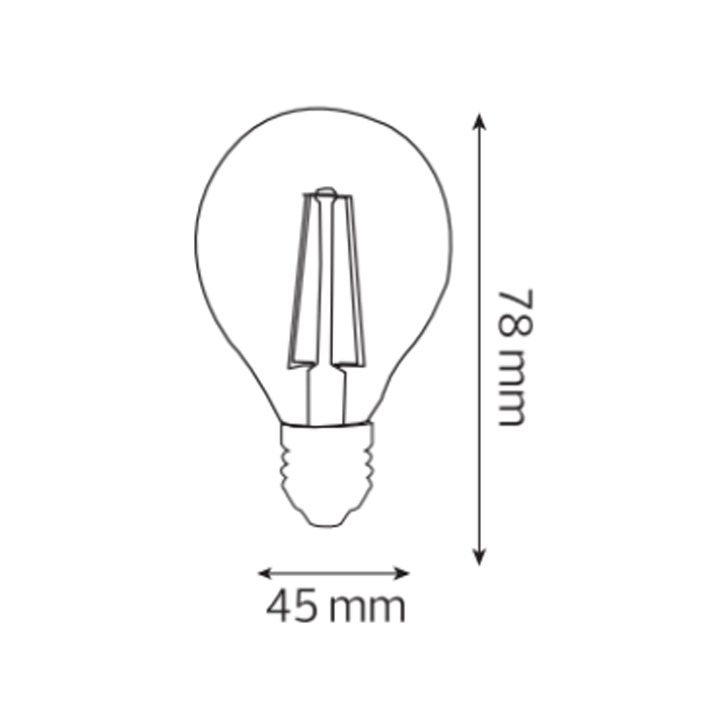 Світлодіодна лампа FILAMENT BALL-6 6W Е27 2700К — фото 2 з 2