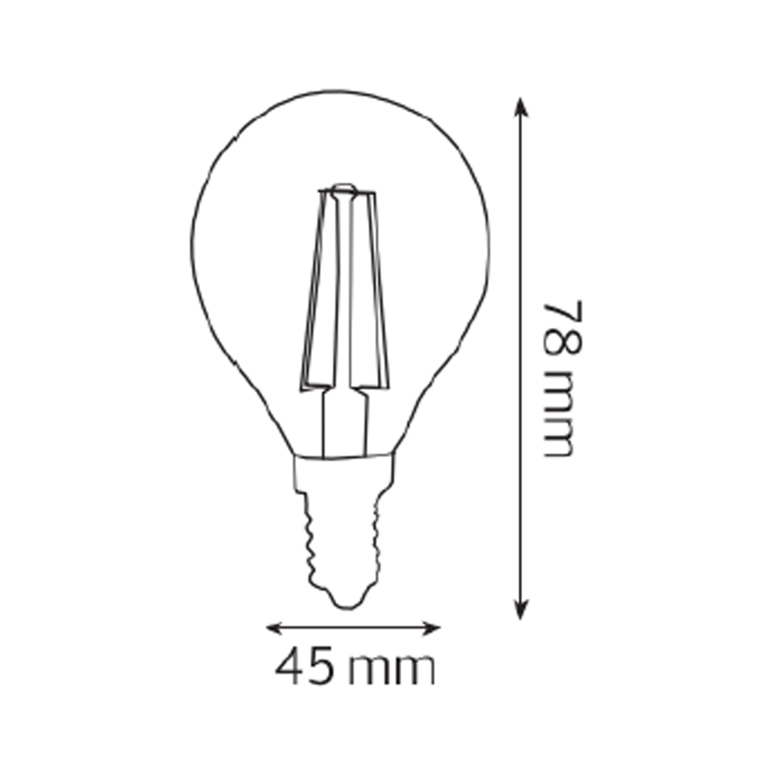 Світлодіодна лампа FILAMENT BALL-6 6W Е14 4200К — фото 2 з 2