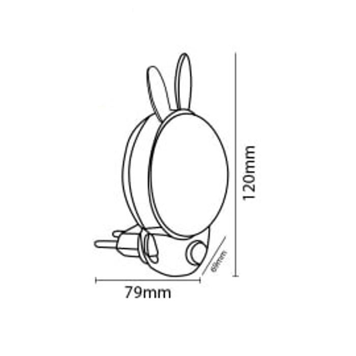 Нічник led BUNNY 2CCT блакитний — фото 3 з 3