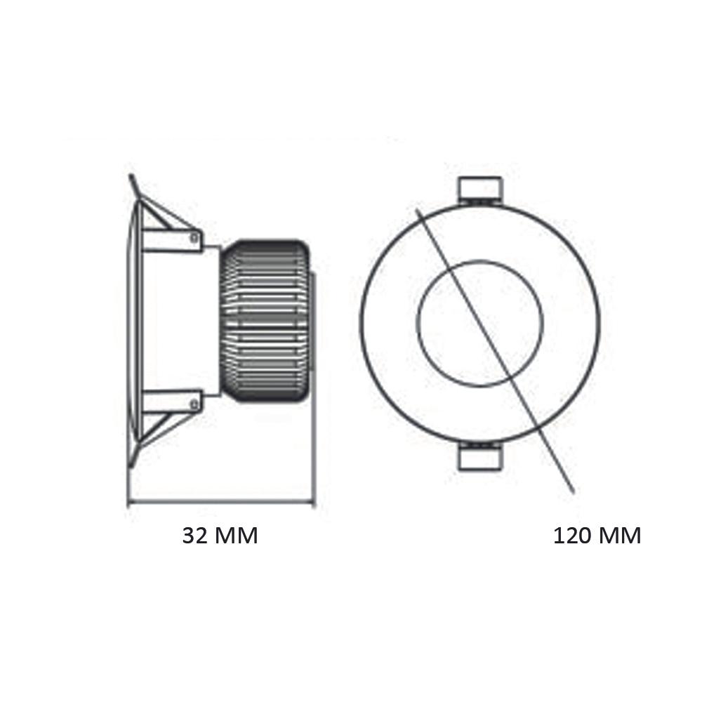 Світлодіодний світильник врізний ALEXA-12 3CCT 12W — фото 2 з 3