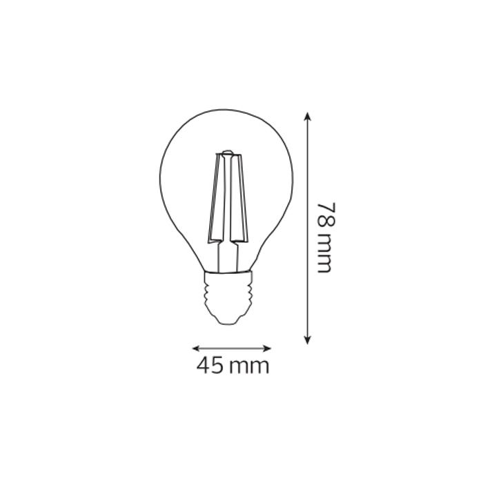 Світлодіодна лампа FILAMENT BALL-4 4W Е27 4200К — фото 2 з 2