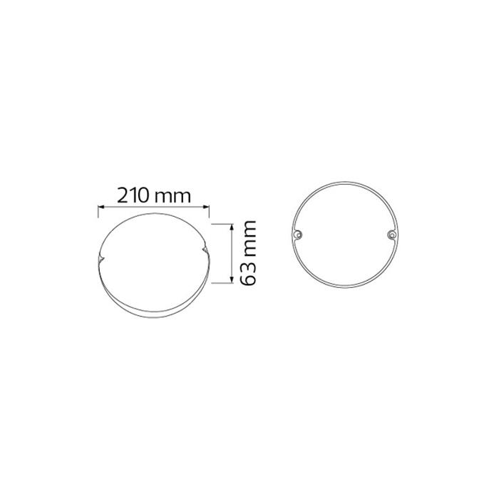Світлодіодний світильник стельовий CRIXUS-24 24W IP54 6400К білий — фото 2 з 2