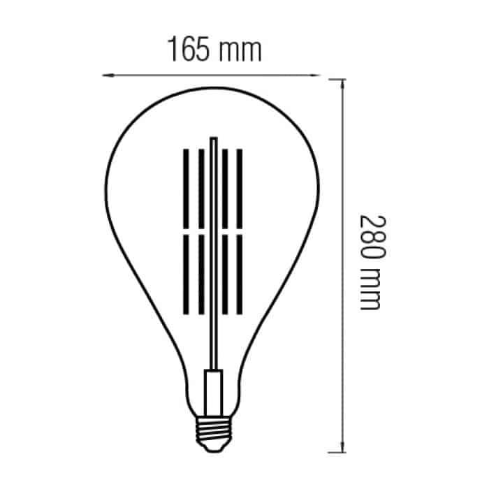 Світлодіодна лампа Filament TOLEDO 8W Е27 Янтар — фото 2 з 2