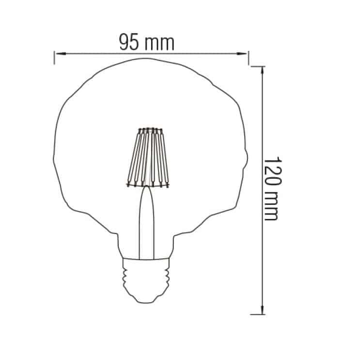 Світлодіодна лампа Filament RUSTIC CRYSTAL-4 4W E27 — фото 2 з 2