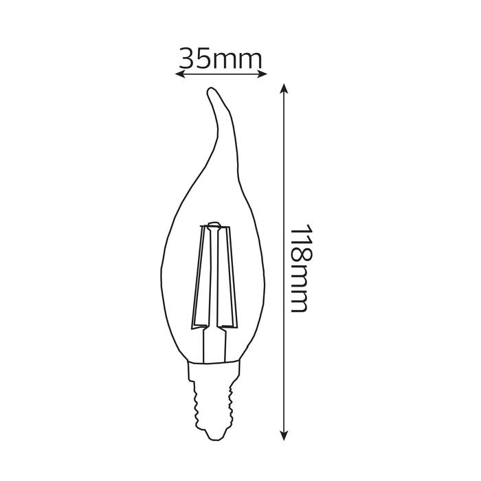 Світлодіодна лампа FILAMENT FLAME-4 4W Е14 4200К — фото 2 з 2