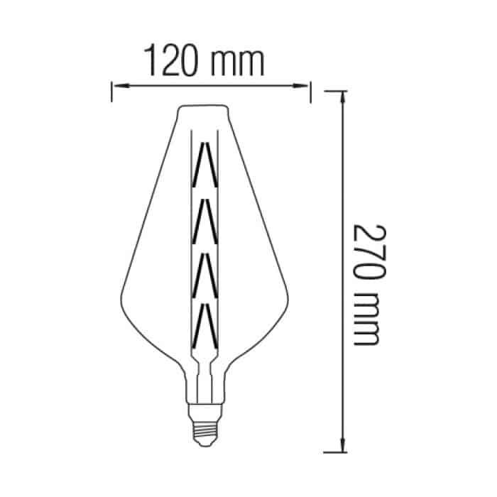 Світлодіодна лампа Filament PARADOX 8W Е27 Титан — фото 2 з 2