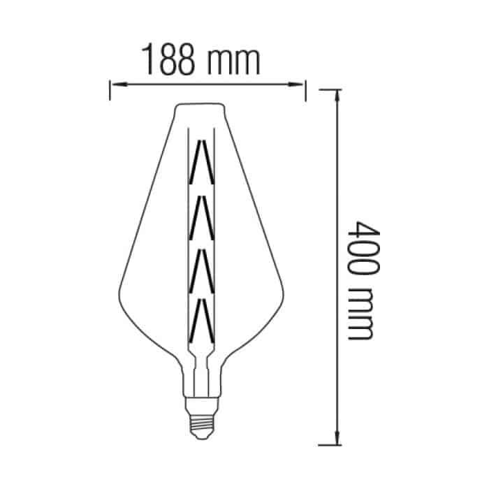 Світлодіодна лампа Filament PARADOX-XL 8W Е27 Титан — фото 2 з 2
