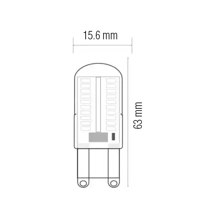 Світлодіодна лампа MEGA-5 5W G9 2700К — фото 2 з 2