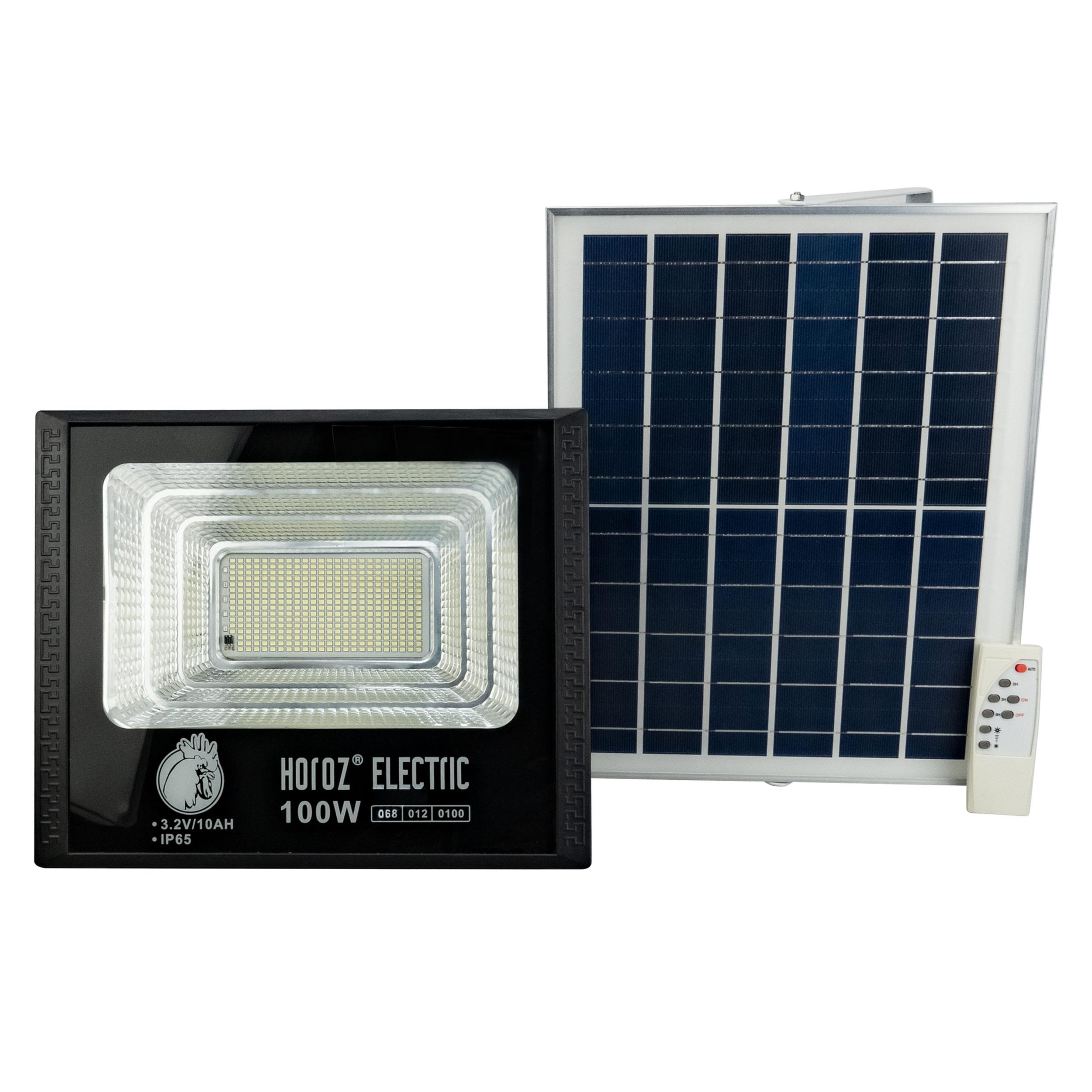 Прожектор світлодіодний з сонячною панеллю TIGER-100 100W 6400K — фото 1 з 3