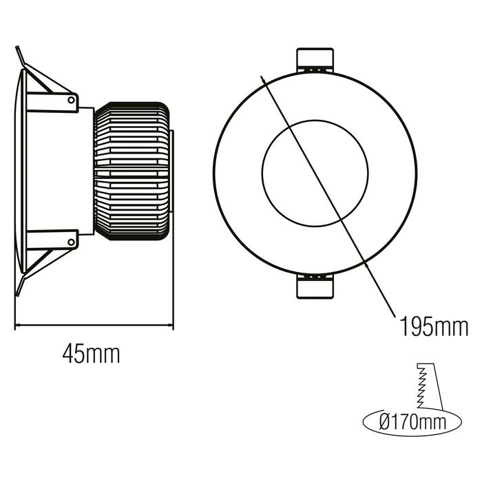 Світлодіодний світильник VANESSA-20 20W 6400K — фото 2 з 3