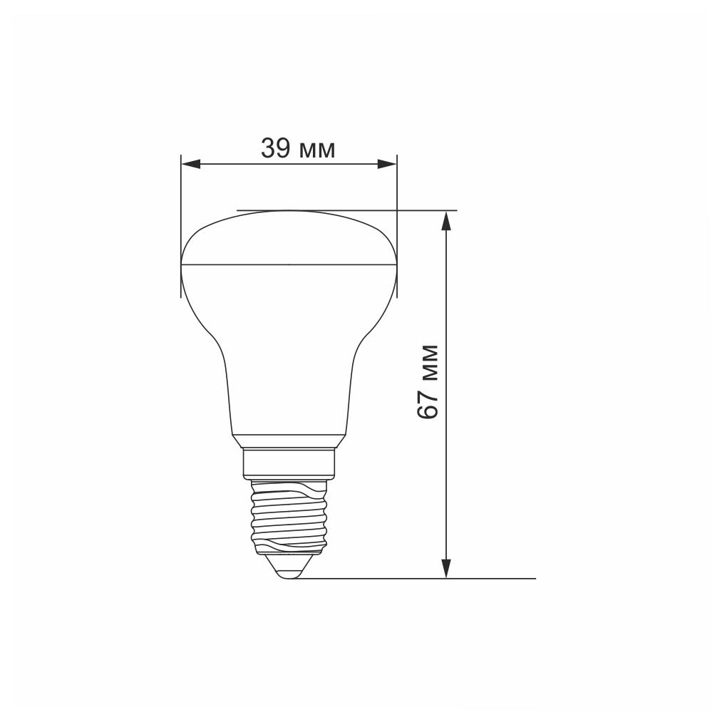 LED лампа VIDEX R39e 4W E14 4100K — фото 3 з 3