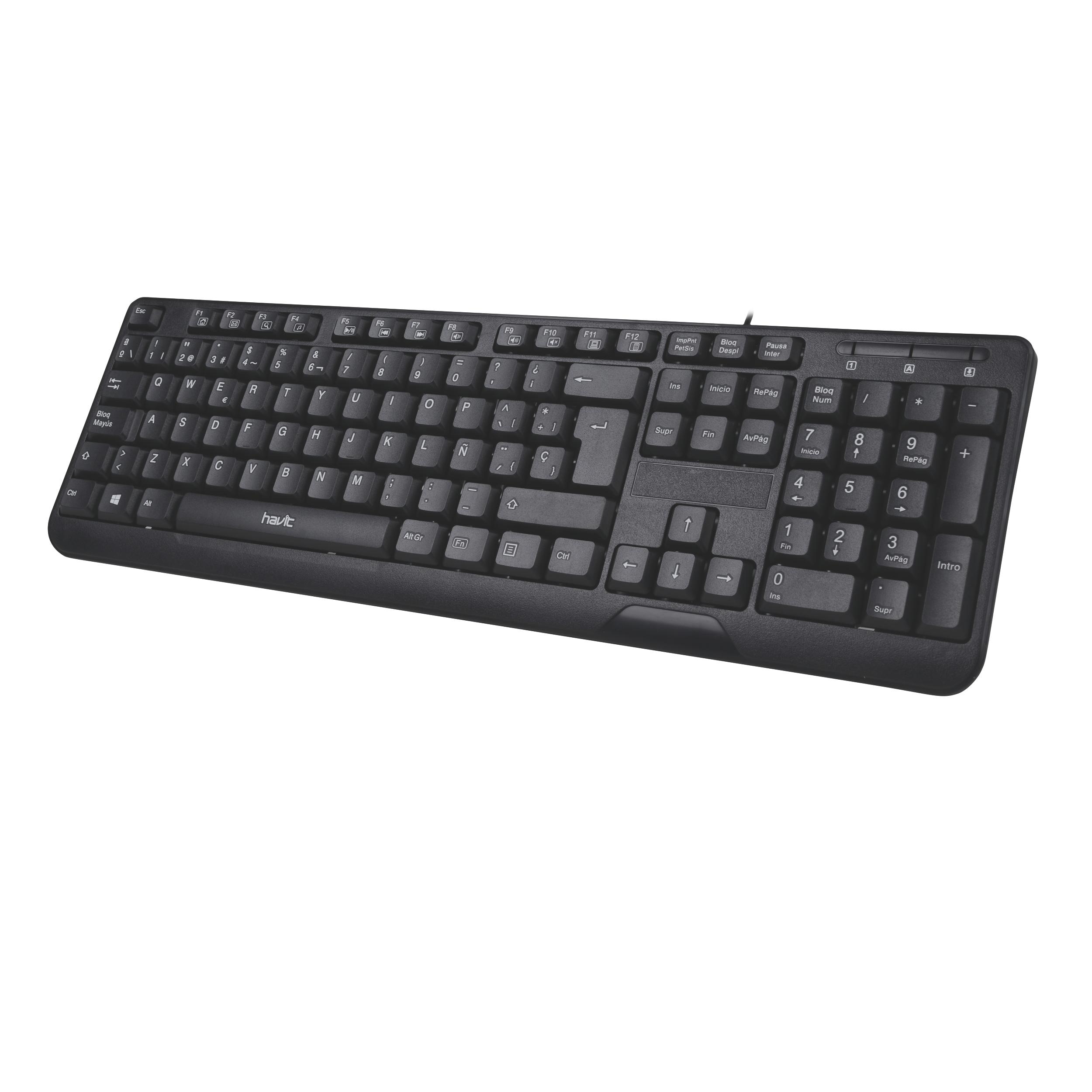 Дротова клавіатура HAVIT HV-KB378 USB Black — фото 2 з 2