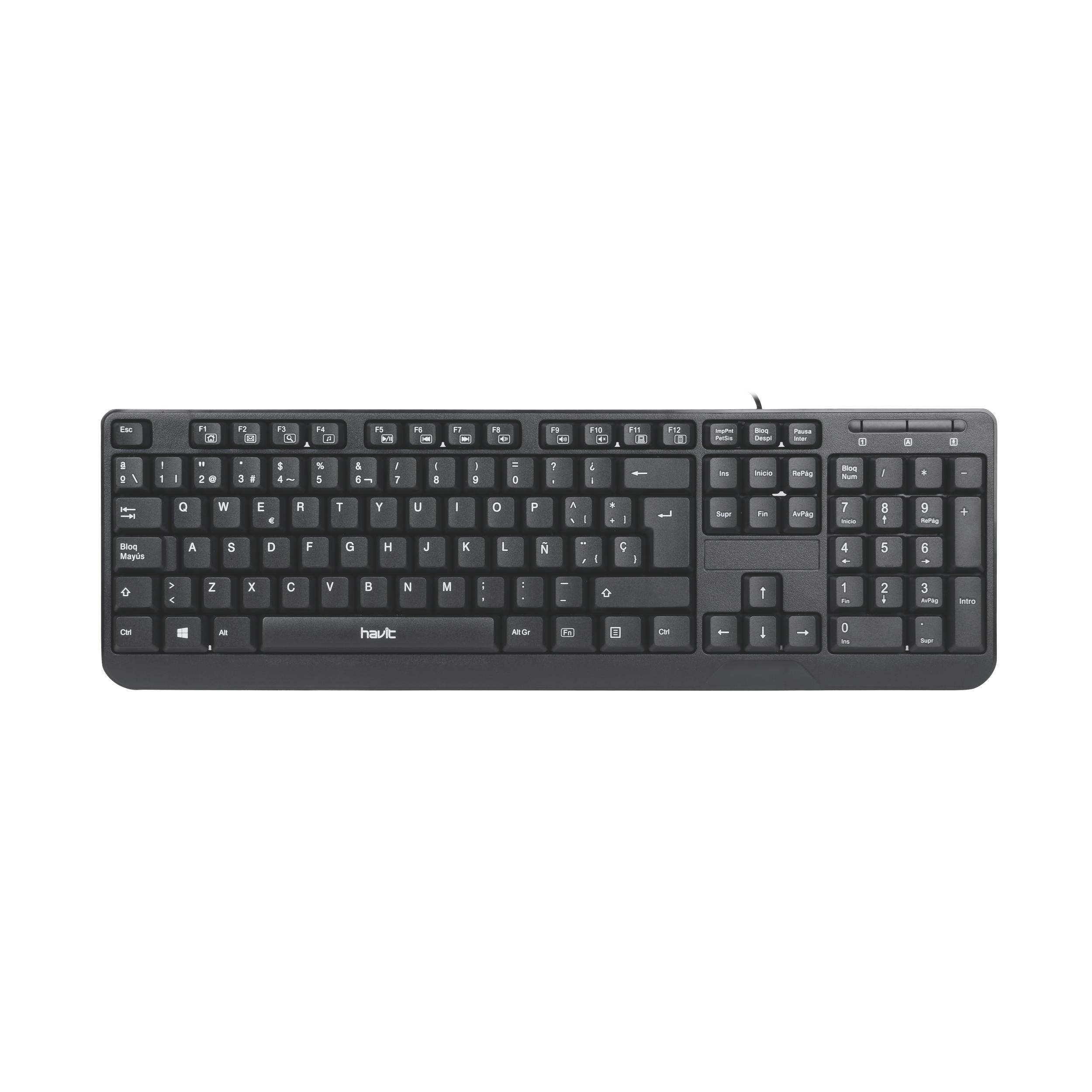 Дротова клавіатура HAVIT HV-KB378 USB Black — фото 1 з 2