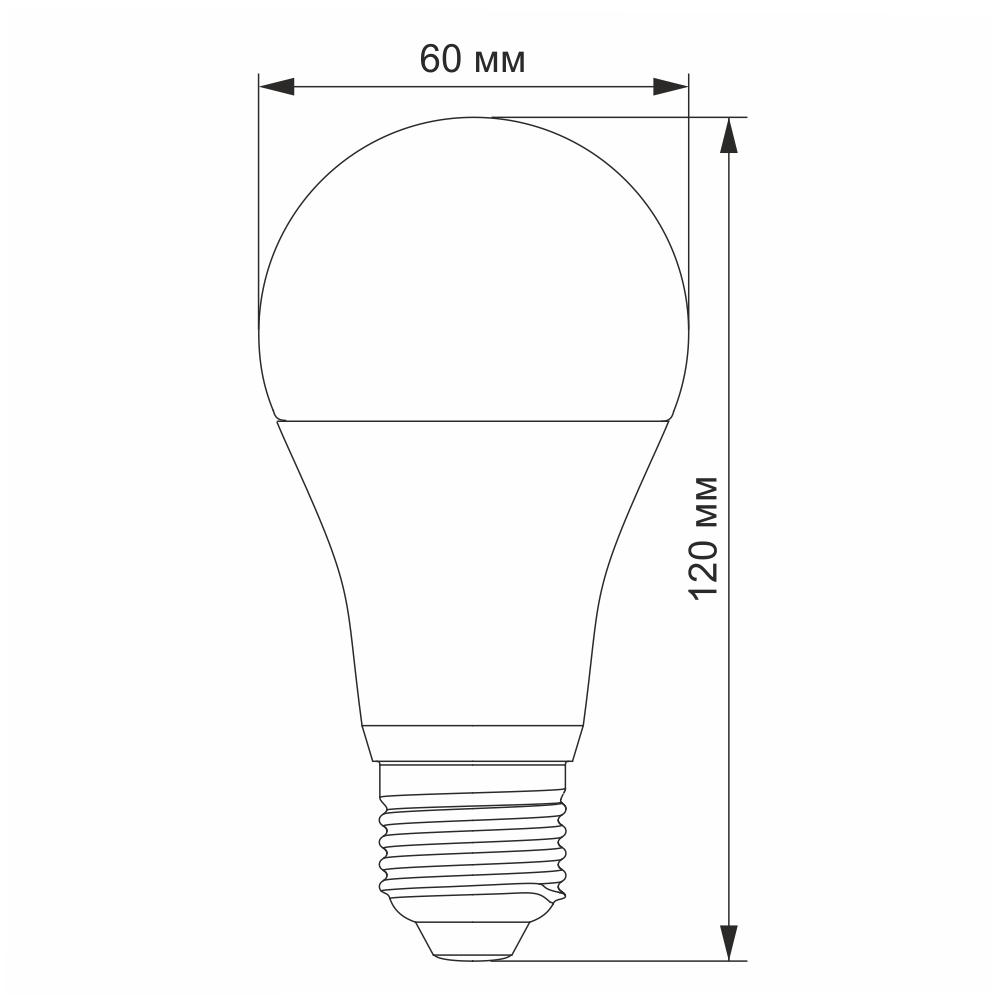 LED лампа VIDEX A65e 15W E27 4100K — фото 3 з 3