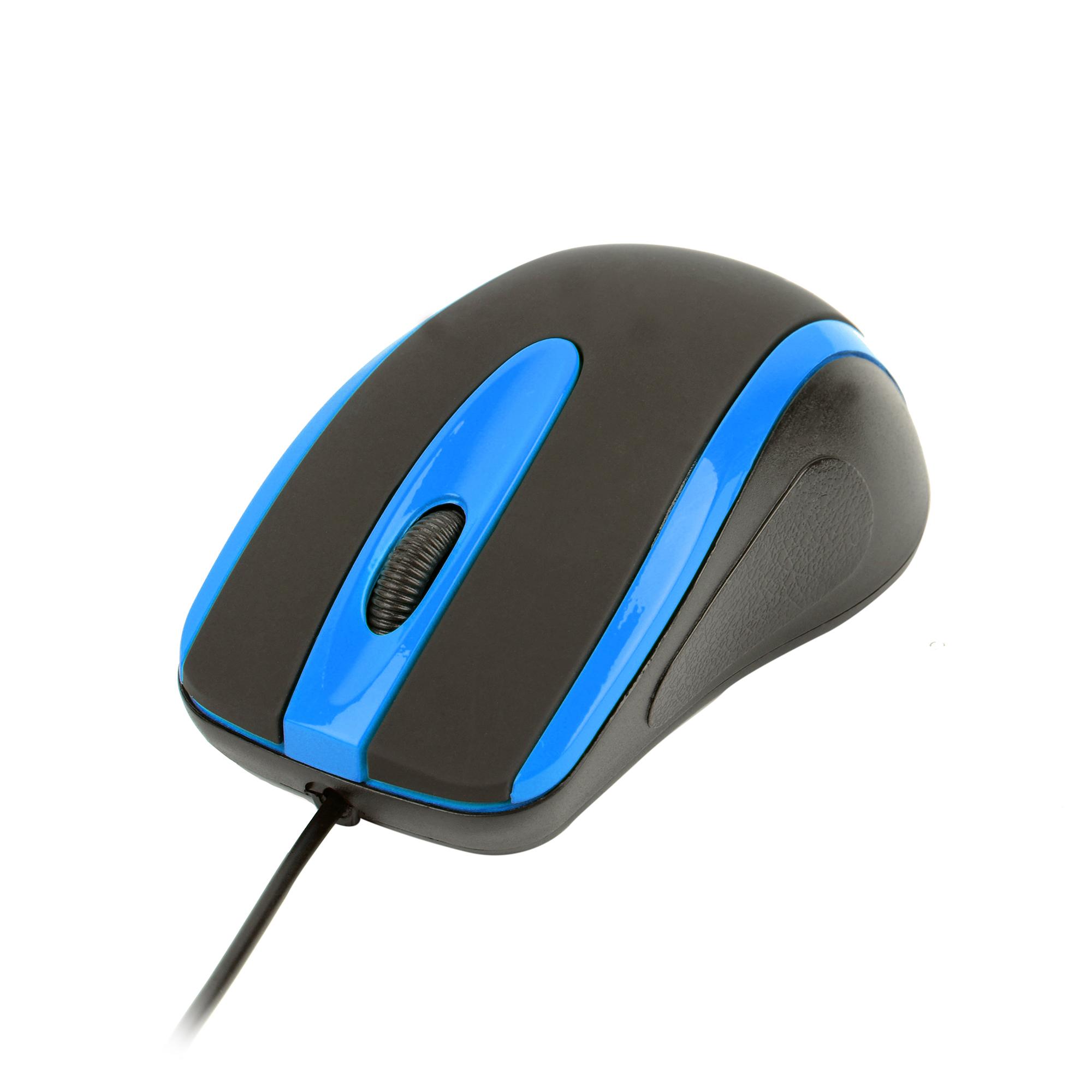 Дротова миша HAVIT HV-MS753 USB Black/Blue (1000 DPI, 3 кл) — фото 2 з 4