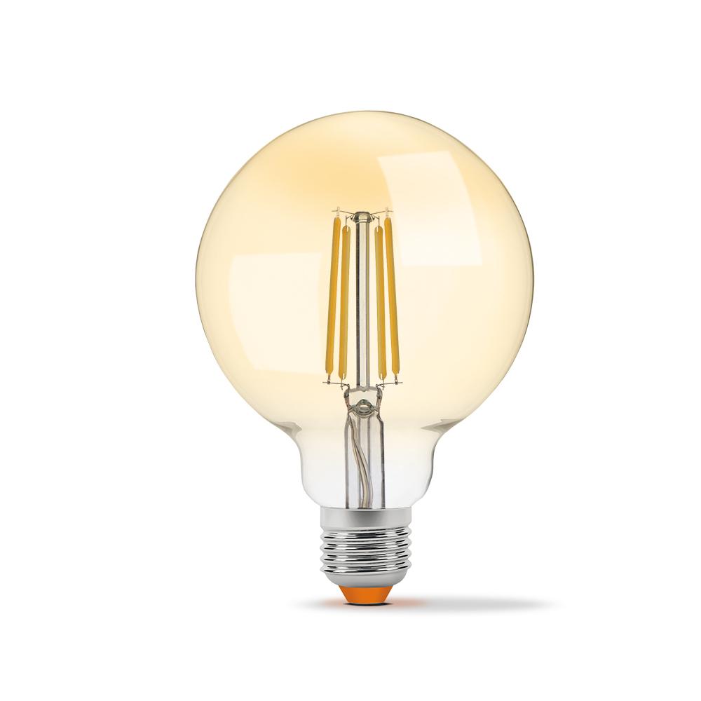 LED лампа VIDEX Filament G95FAD 7W E27 2200K дімерна бронза — фото 2 з 4