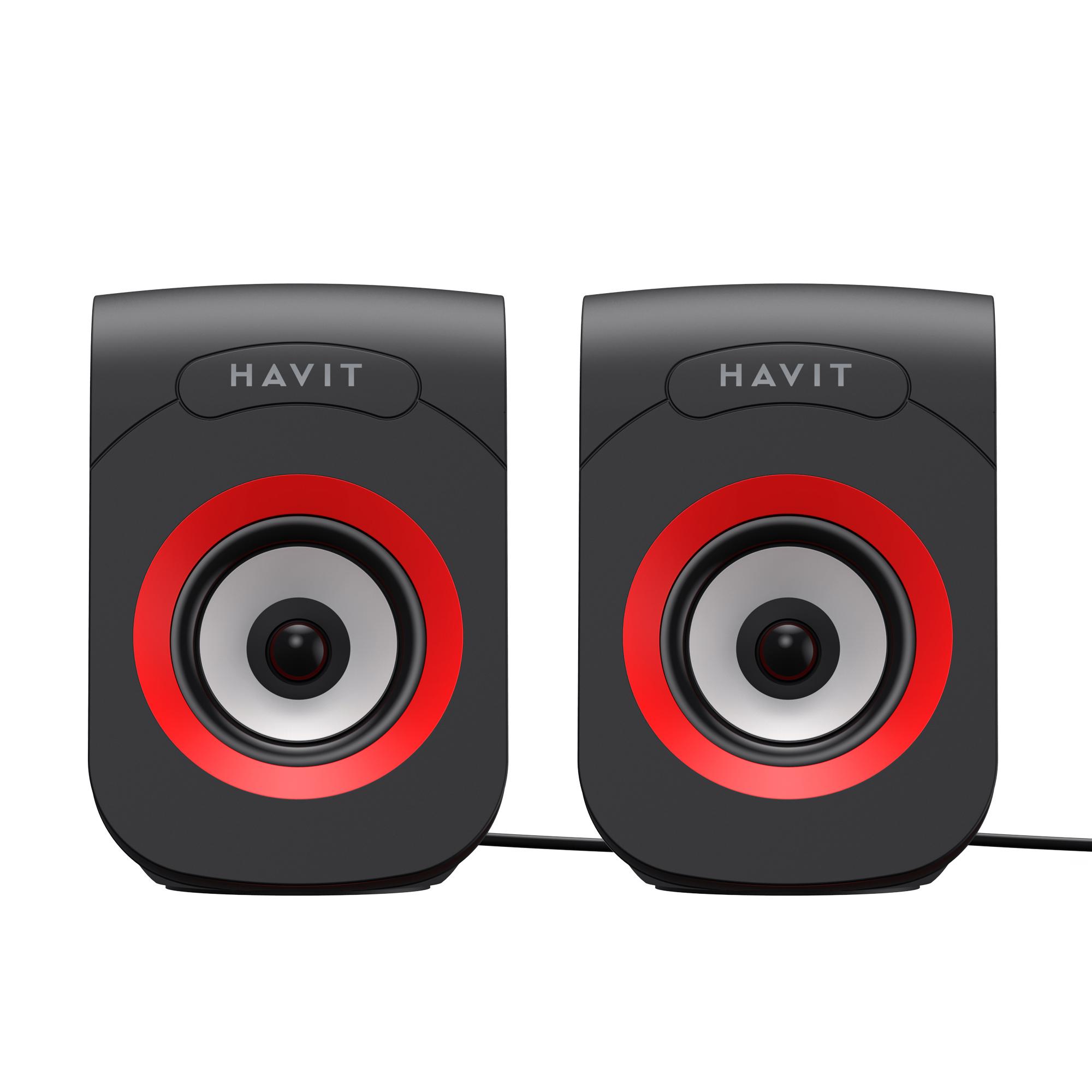 Стерео колонки HAVIT SK599 USB 6W Black/Red — фото 2 з 5