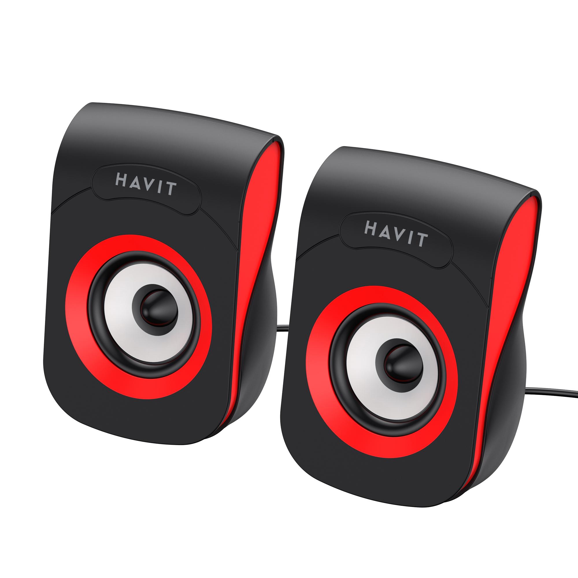 Стерео колонки HAVIT SK599 USB 6W Black/Red — фото 5 з 5