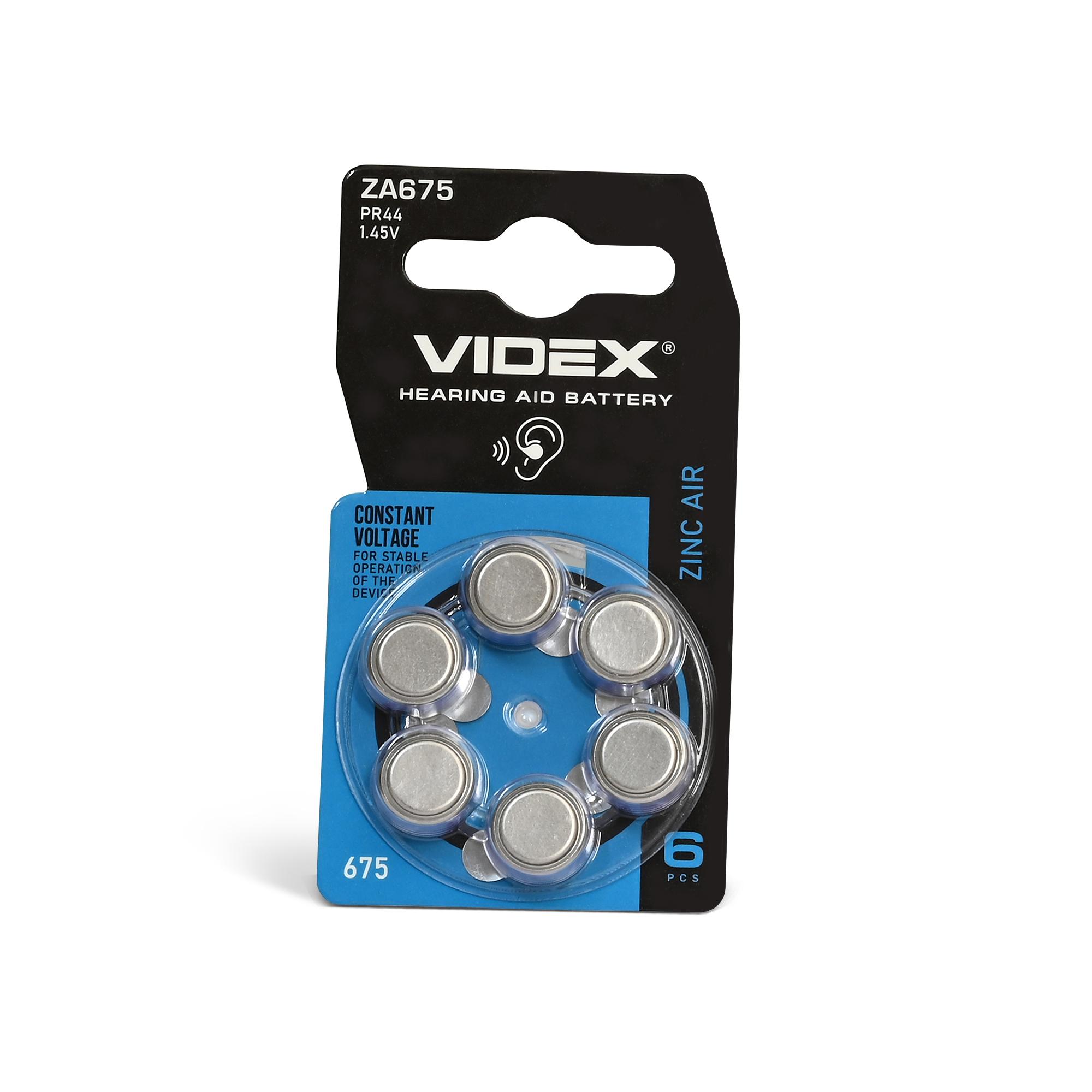 Батарейка повітряно цинкова Videx ZA675 (PR44) BLISTER 6