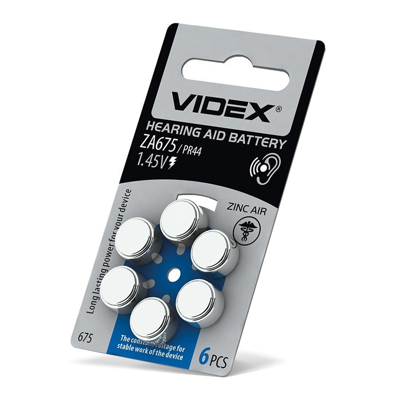 Батарейка повітряно цинкова Videx ZA675 (PR44) BLISTER 6 — фото 2 з 2