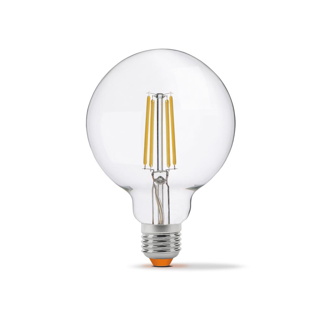 LED лампа VIDEX Filament G95FD 7W E27 4100K дімерна — фото 2 з 3