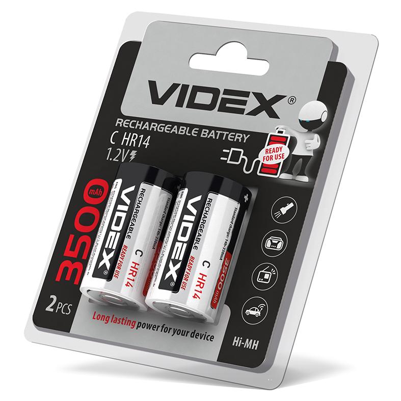 Акумулятори Videx HR14/C 3500mAh double blister/2шт — фото 2 з 2