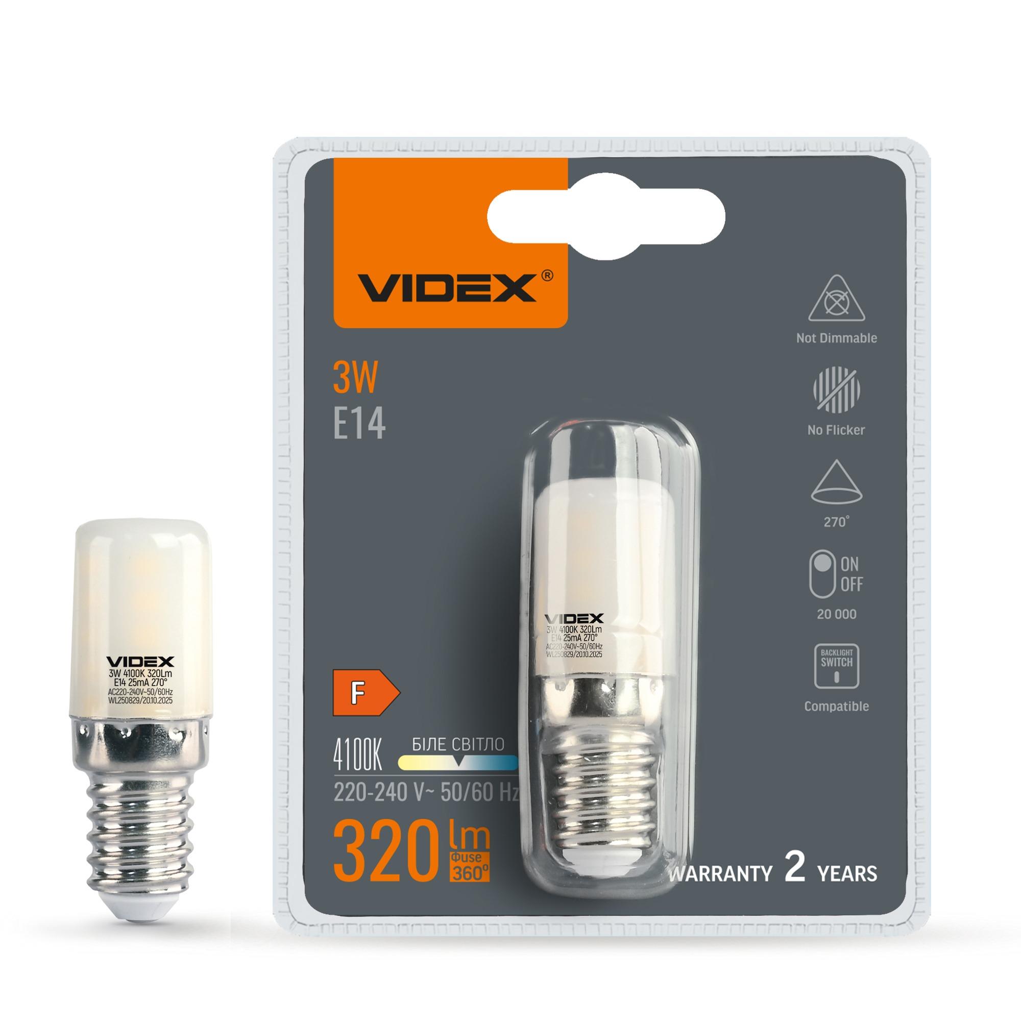 LED лампа VIDEX ST25e 3W E14 4100K — фото 1 з 3