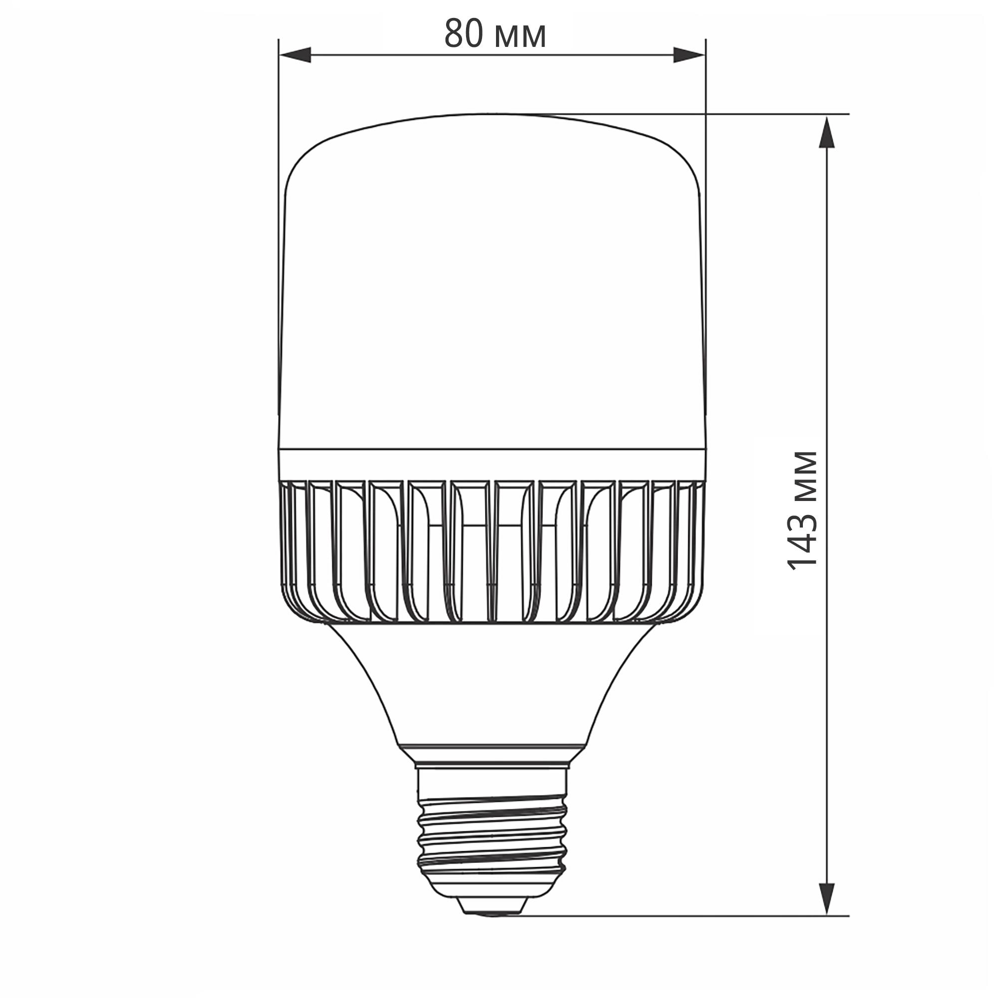 LED лампа VIDEX A80 30W E27 5000K — фото 3 з 3