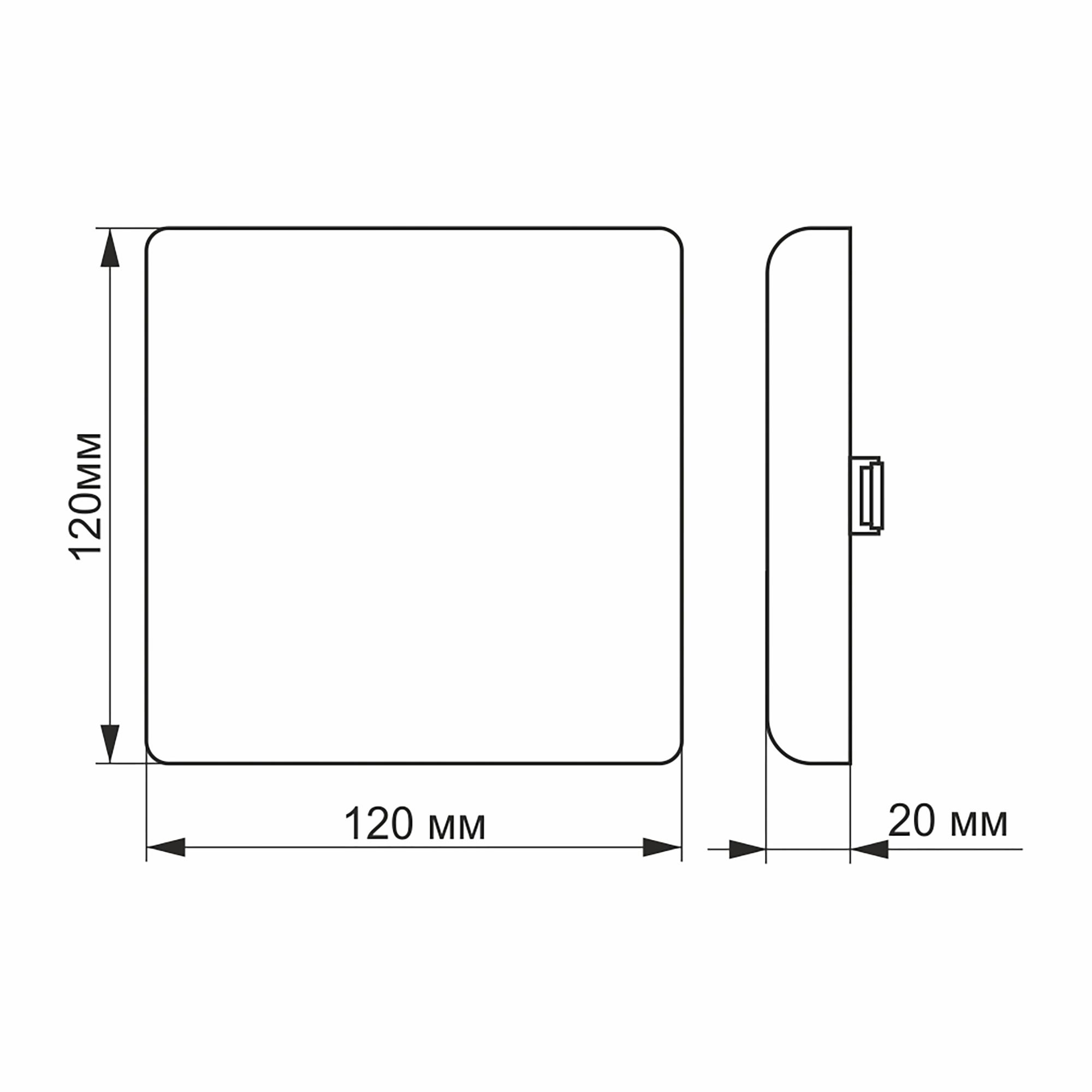 LED світильник безрамковий квадратний VIDEX 15W 4100K — фото 3 з 3