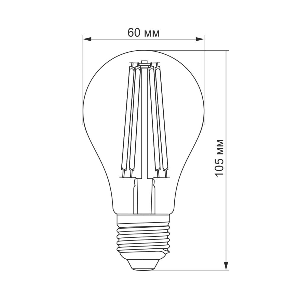LED лампа TITANUM Filament A60 7W E27 4100K — фото 3 з 3