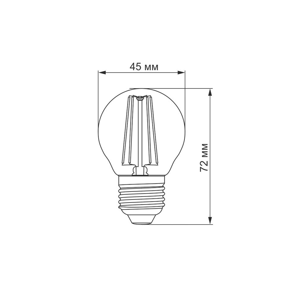 LED лампа TITANUM Filament G45 4W E27 4100K — фото 3 з 3