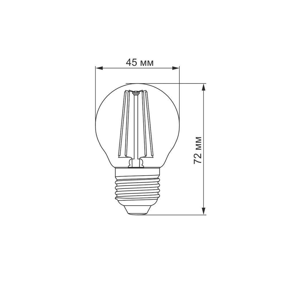 LED лампа TITANUM  Filament G45 4W E27 2200K бронза — фото 3 з 3