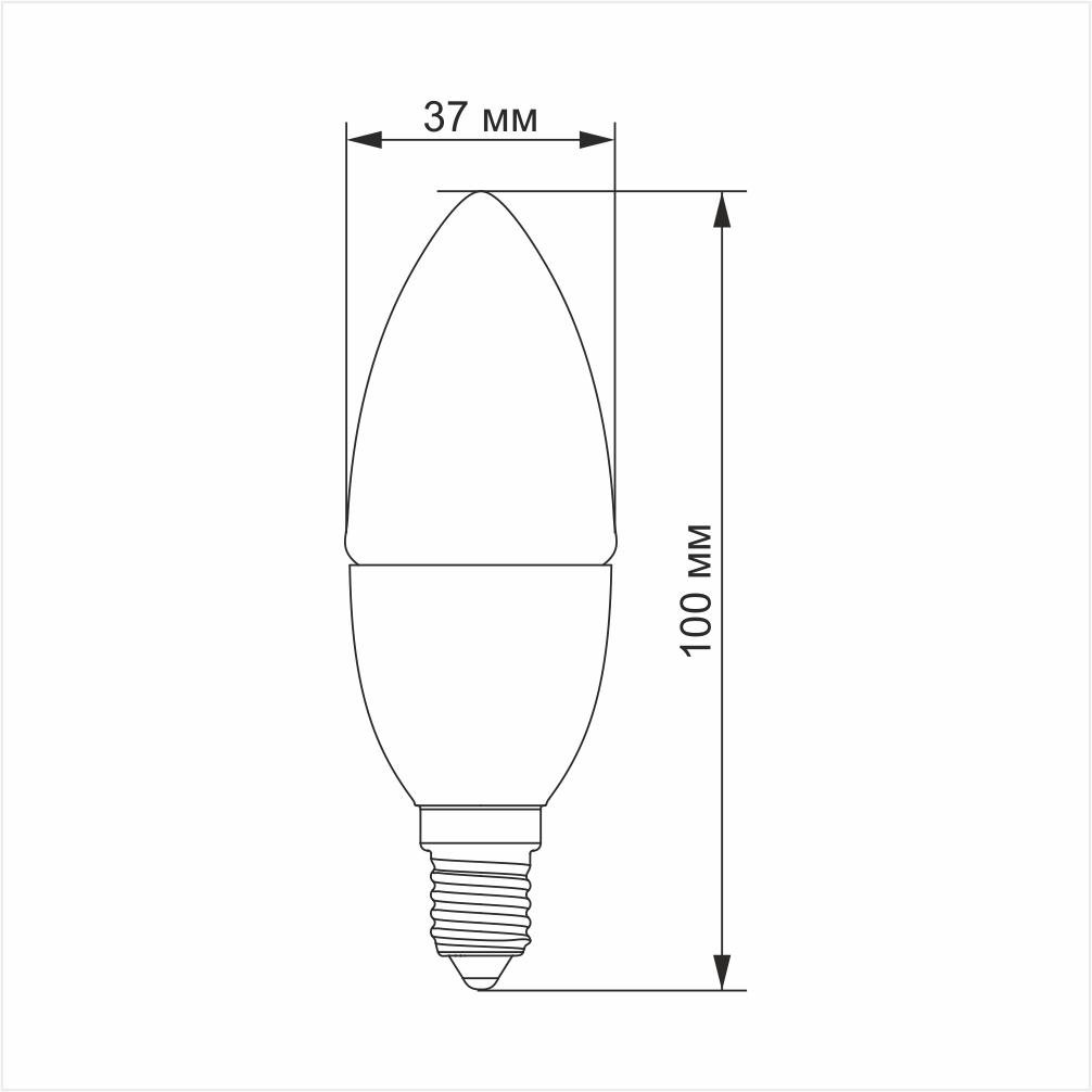 LED лампа TITANUM C37 6W E14 3000K — фото 3 з 3