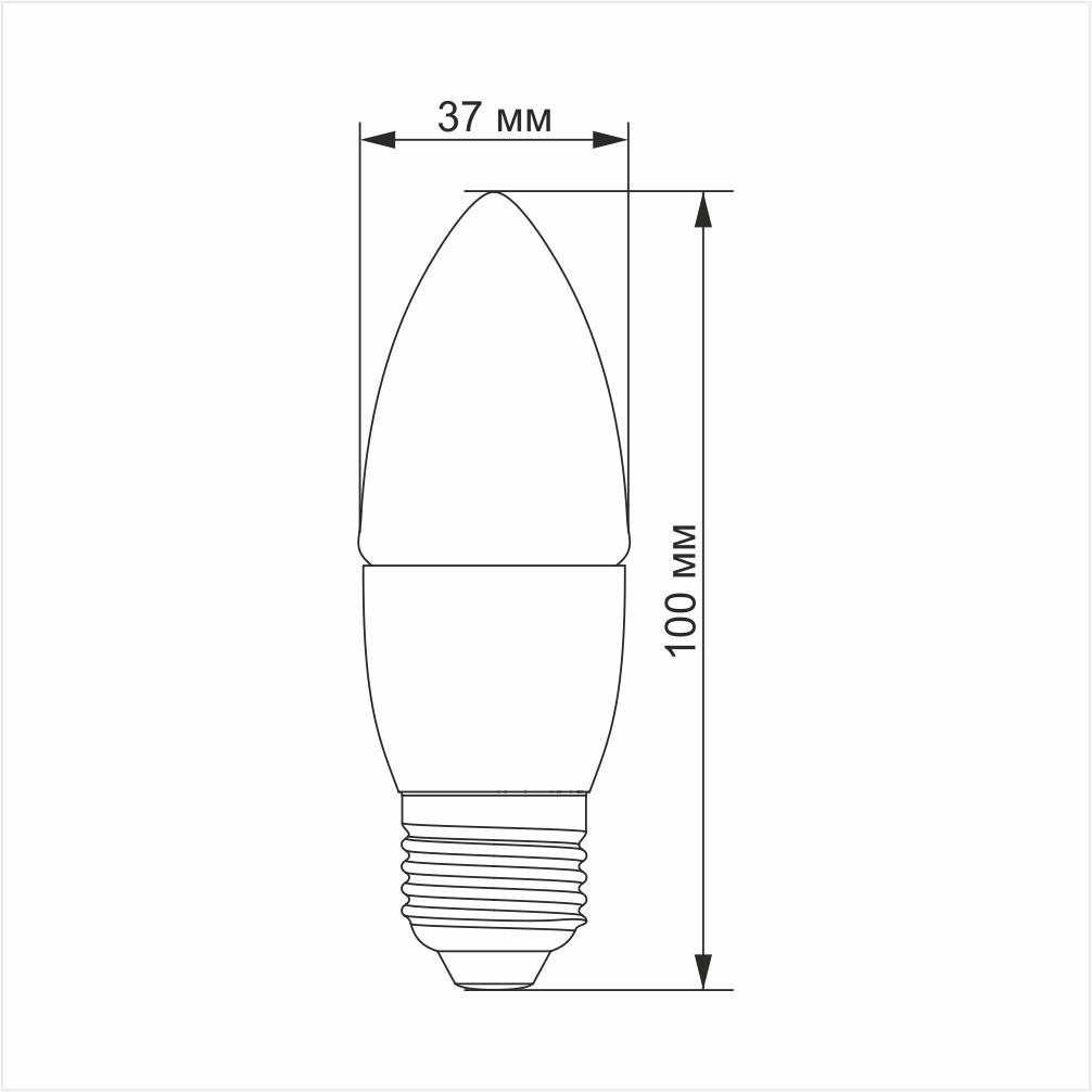 LED лампа TITANUM C37 6W E27 3000K — фото 3 з 3