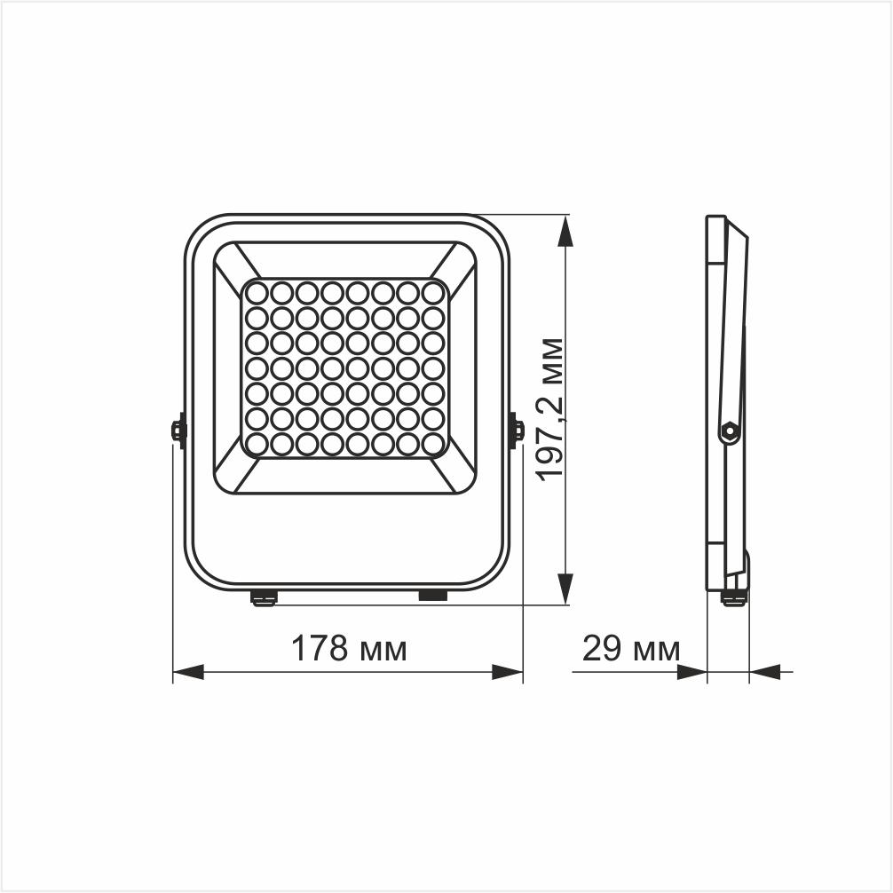 LED прожектор VIDEX PREMIUM F2 30W 5000K День-ніч — фото 3 з 3