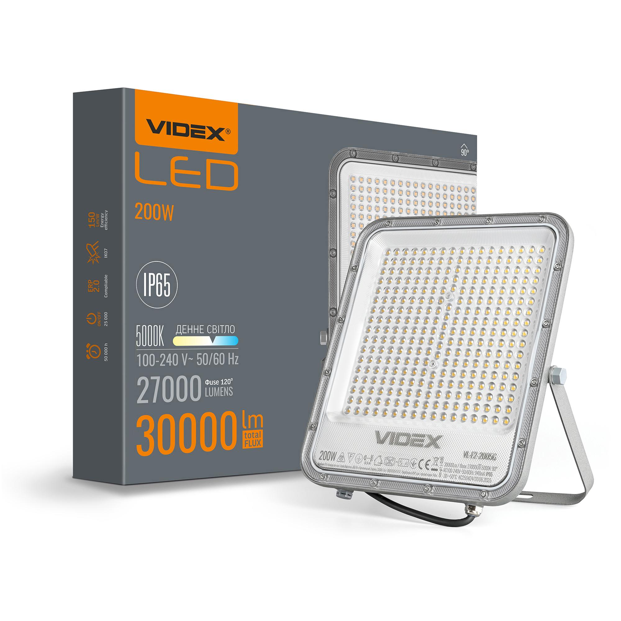 LED прожектор VIDEX PREMIUM F2 200W 5000K — фото 1 з 8