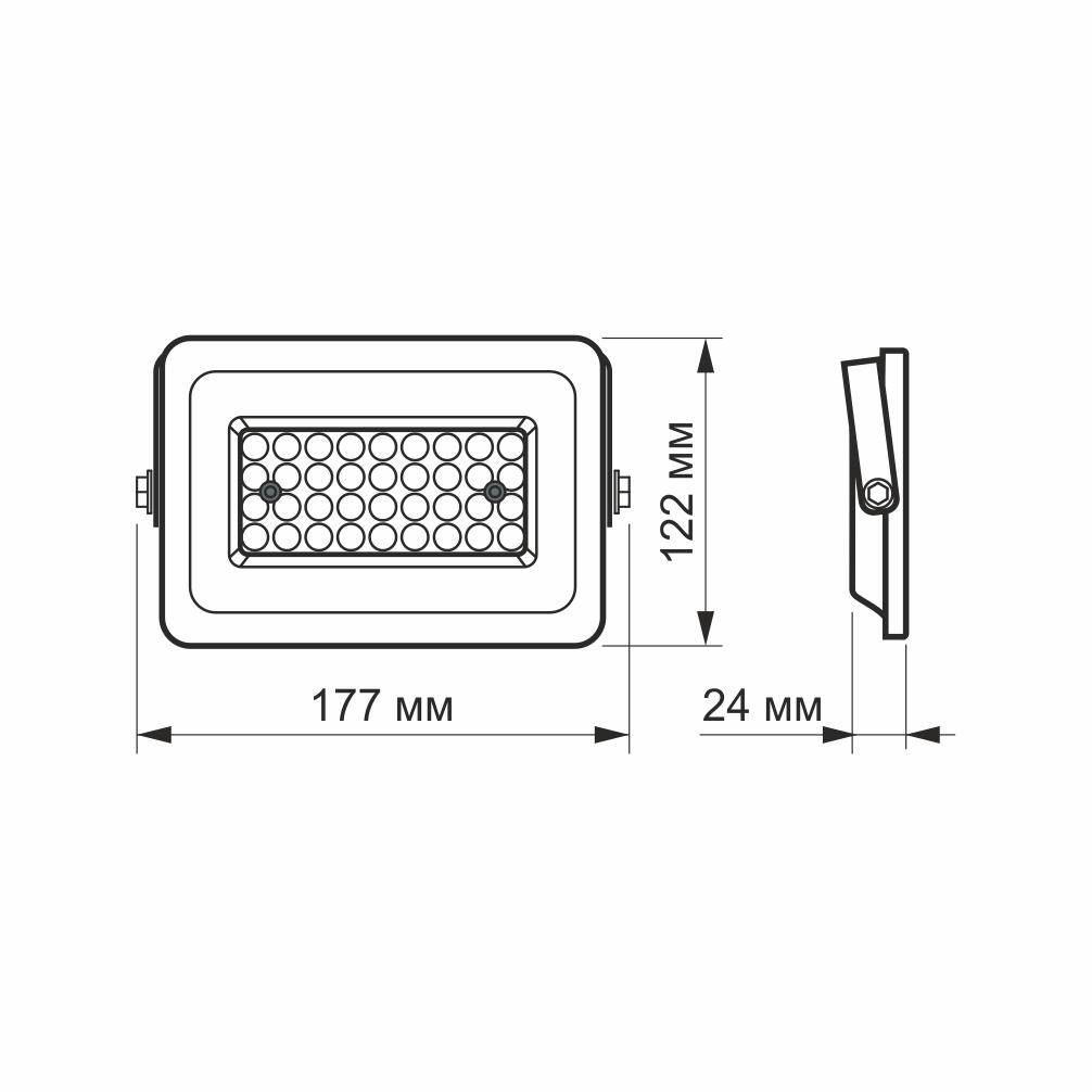 LED прожектор VIDEX F2e 30W 5000K — фото 5 з 5