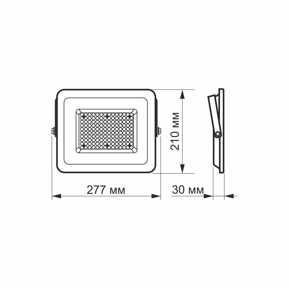 LED прожектор VIDEX F2e 100W 5000K — фото 5 з 5