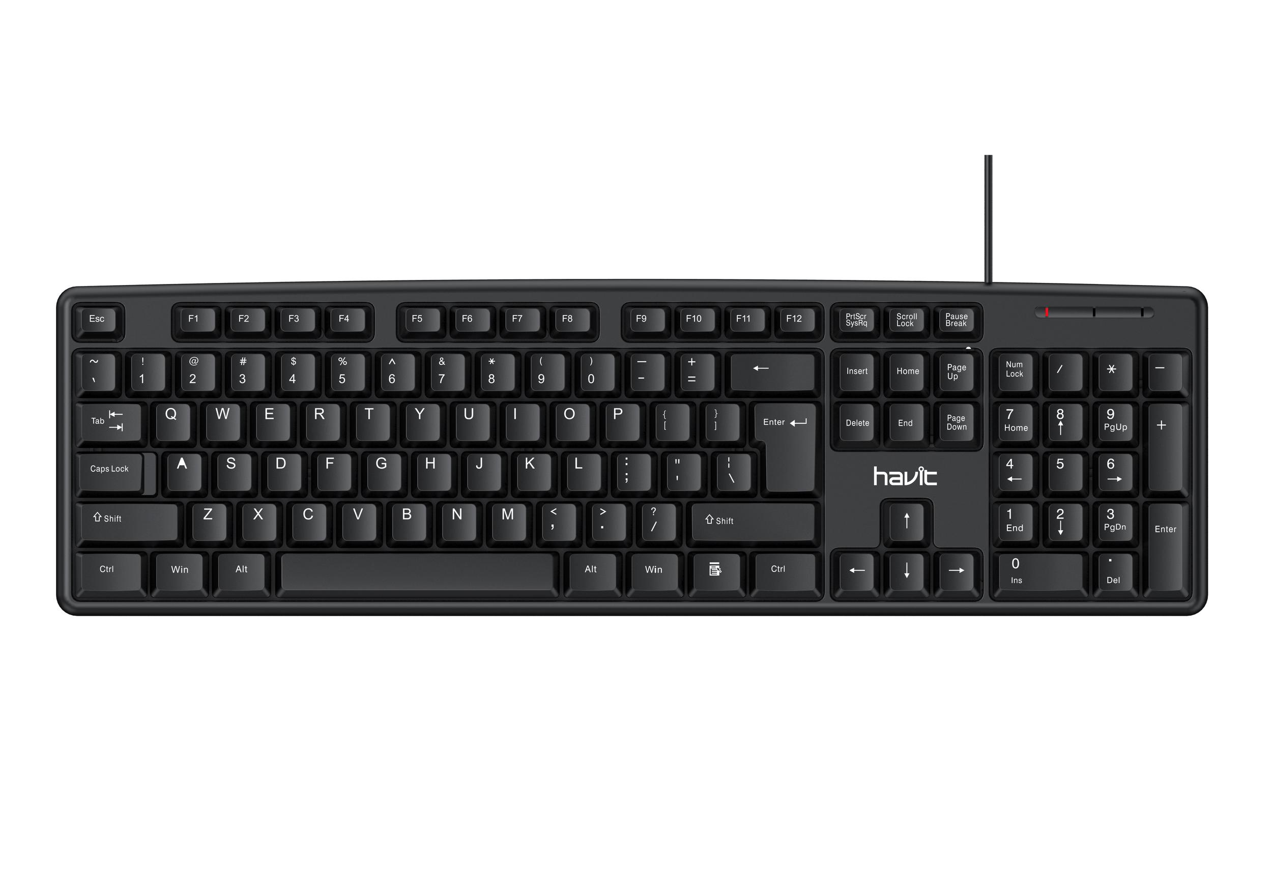 Дротова клавіатура HAVIT HV-KB271 USB Black — фото 1 з 3