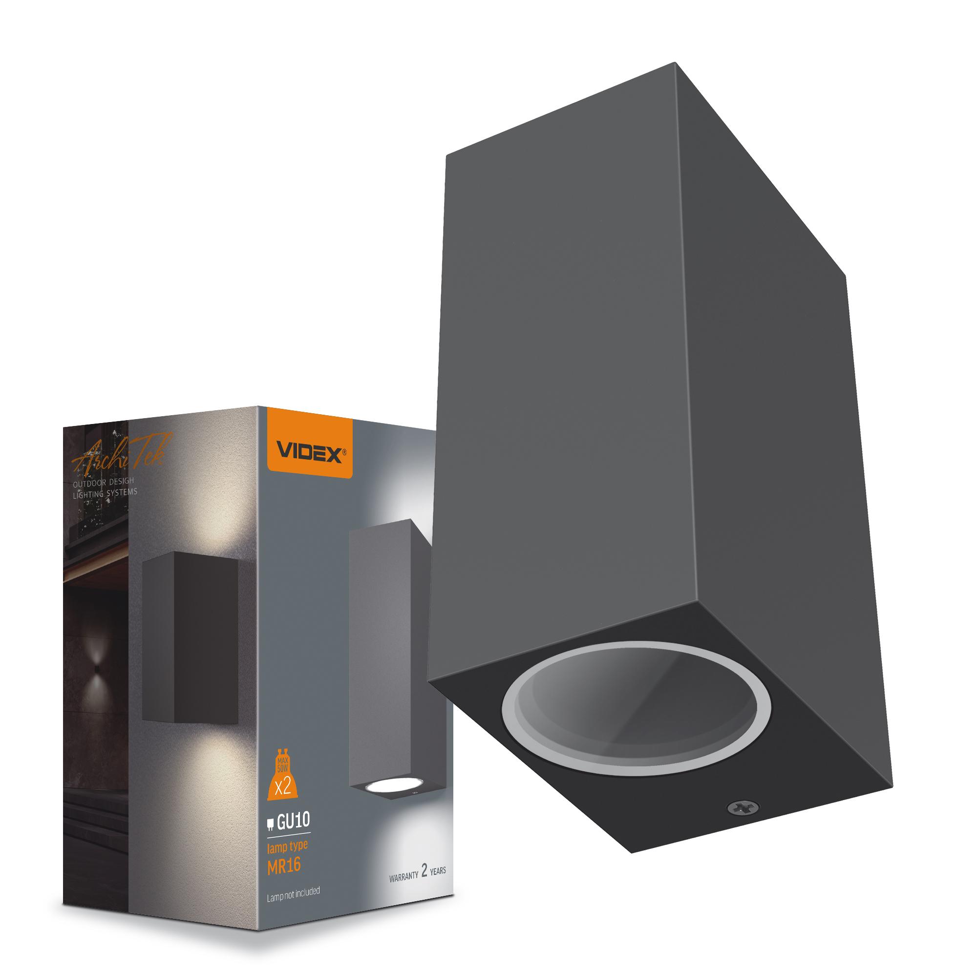 LED Світильник архітектурний AR012G IP54 VIDEX GU10x2 — фото 1 з 5