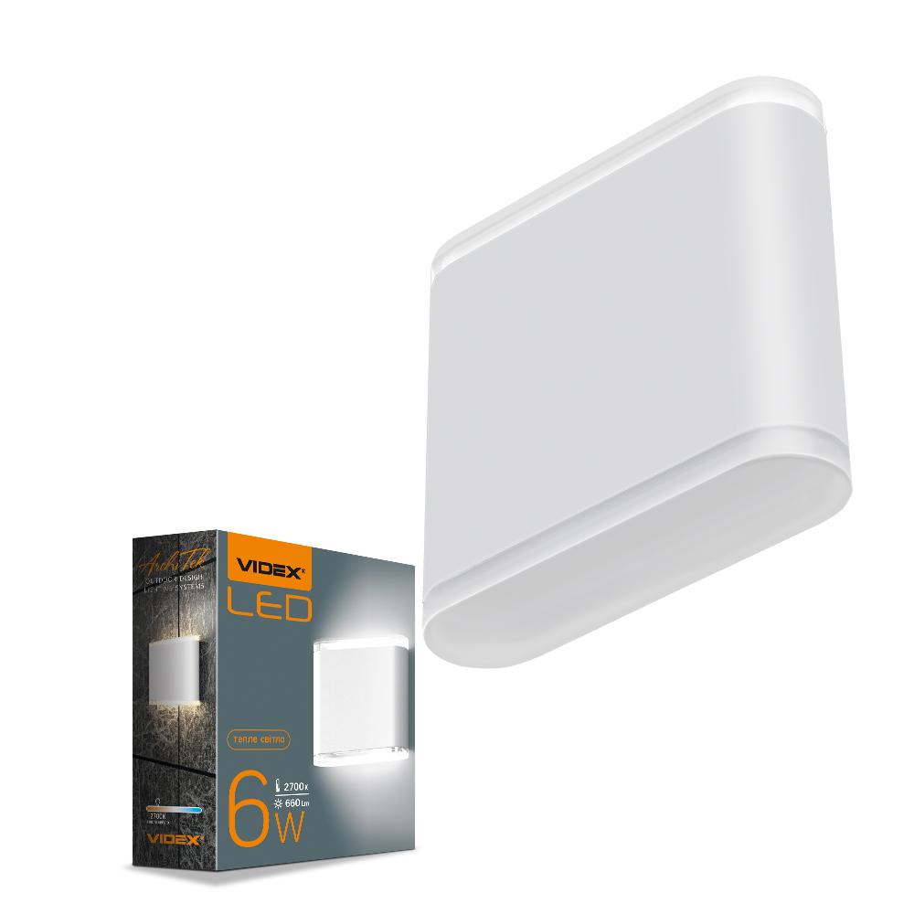 LED Світильник архітектурний AR06 IP54 VIDEX  6W 2700K білий