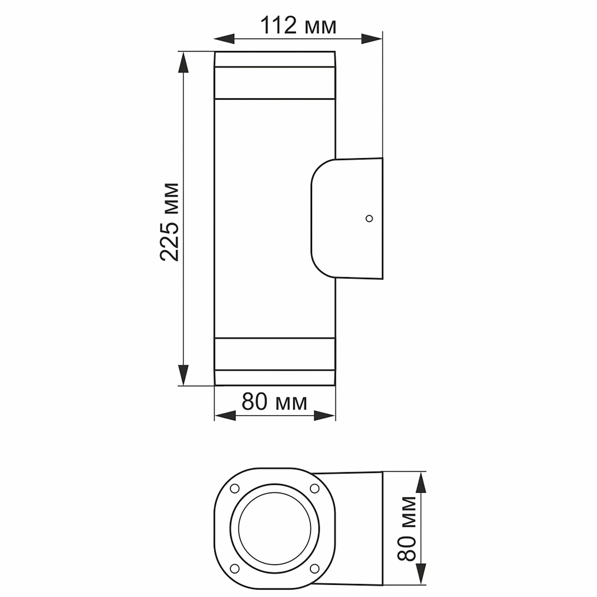 LED Світильник архітектурний AR072G IP54 VIDEX GU10x2 — фото 4 з 4